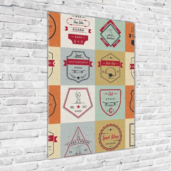 Verticale foto op glas Skateboardborden