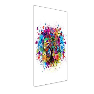 Verticale glasfoto Abstracte boom