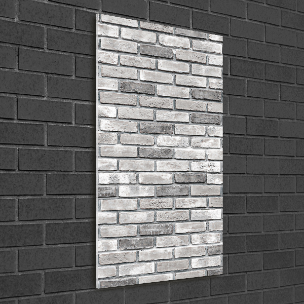 Verticale foto op glas Bakstenen muur