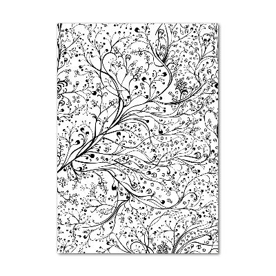 Verticaal glasschilderij Takjes