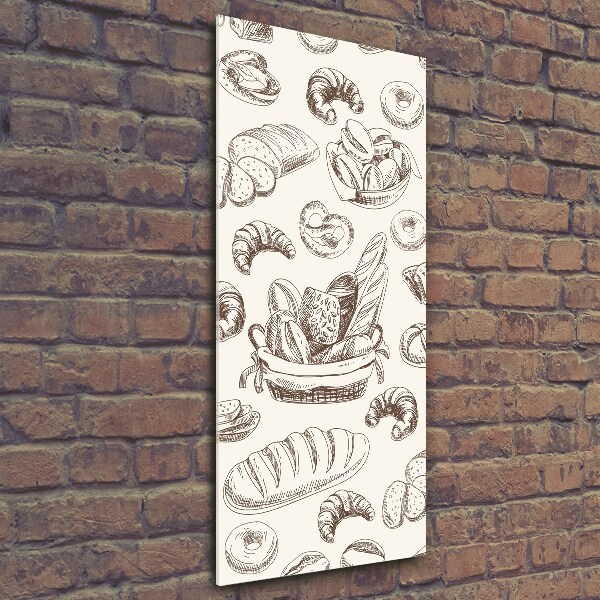 Verticale foto op glas Brood