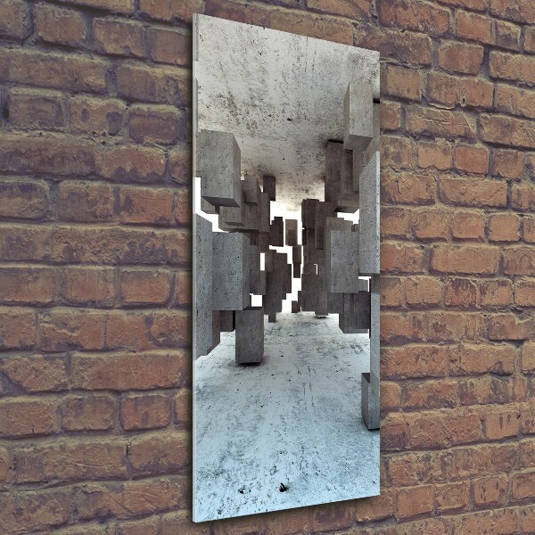 Verticale glasfoto Kubussen van beton