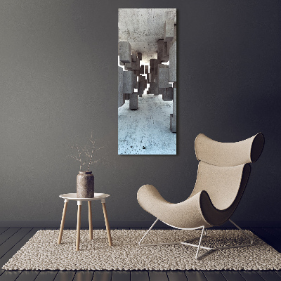 Verticale glasfoto Kubussen van beton