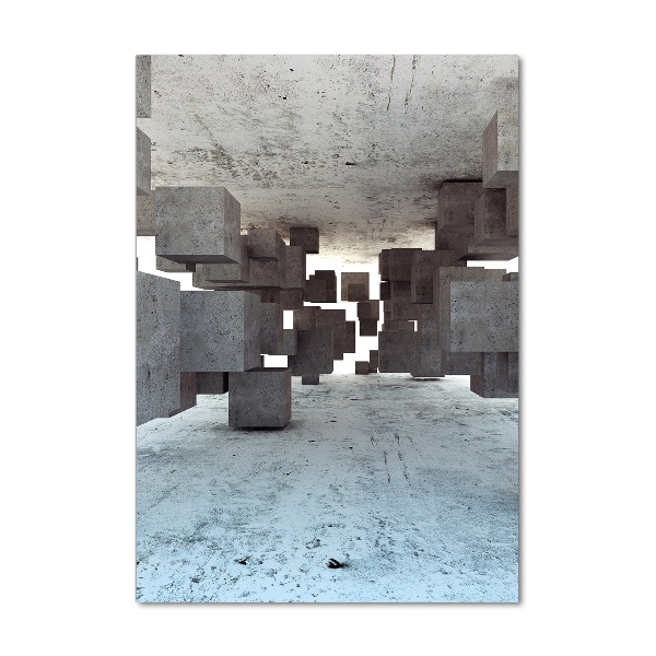 Verticale glasfoto Kubussen van beton