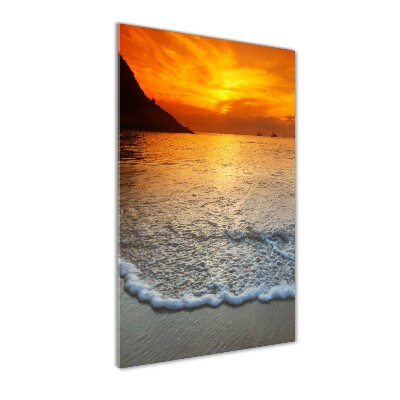 Verticale foto op glas Zonsondergang