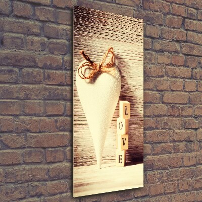 Verticale glasfoto Liefde