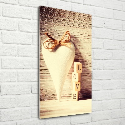 Verticale glasfoto Liefde