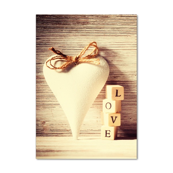 Verticale glasfoto Liefde
