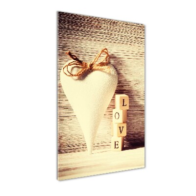 Verticale glasfoto Liefde