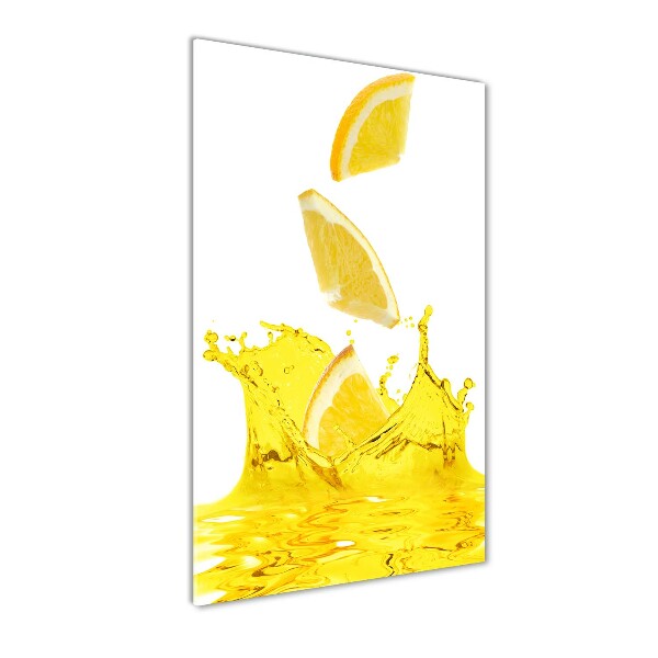 Verticale foto op glas Citroensap