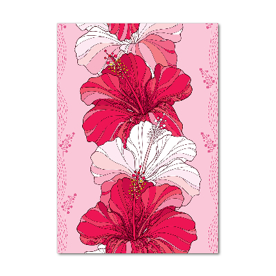 Verticale glasfoto Hibiscus