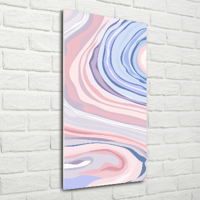 Verticaal glasschilderij Abstracte golven