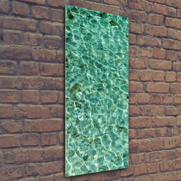 Verticaal glasschilderij Helder water