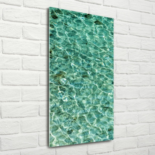 Verticaal glasschilderij Helder water