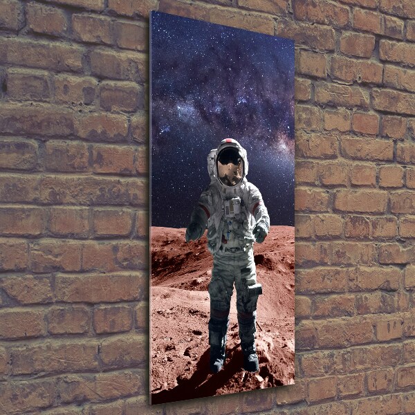 Verticale glasfoto Astronaut
