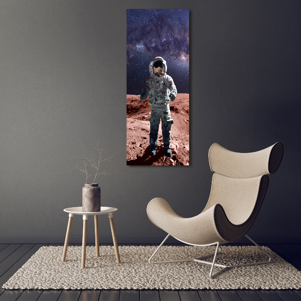 Verticale glasfoto Astronaut