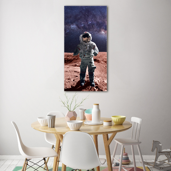 Verticale glasfoto Astronaut