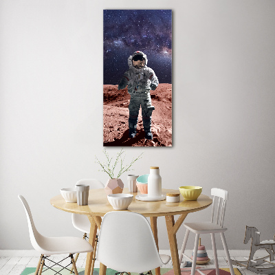Verticale glasfoto Astronaut