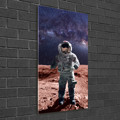Verticale glasfoto Astronaut