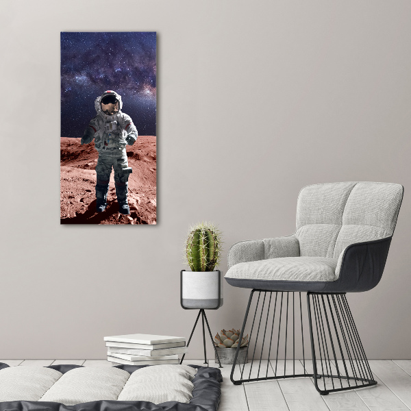 Verticale glasfoto Astronaut