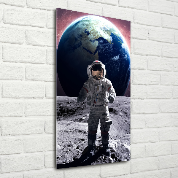 Verticale glasfoto Astronaut