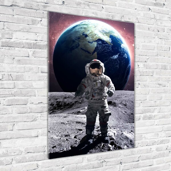 Verticale glasfoto Astronaut