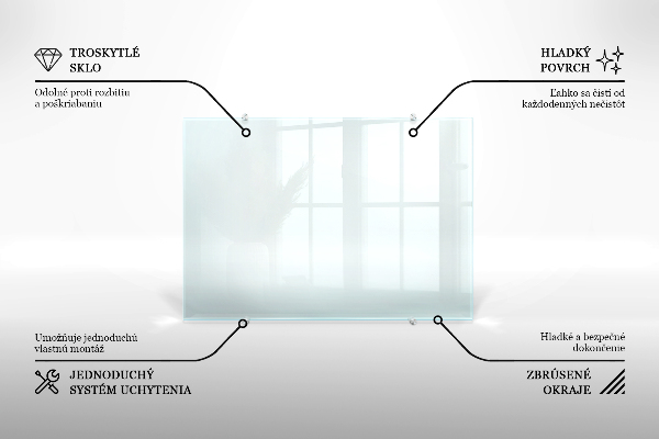 Glazen achterwand keuken Transparant 