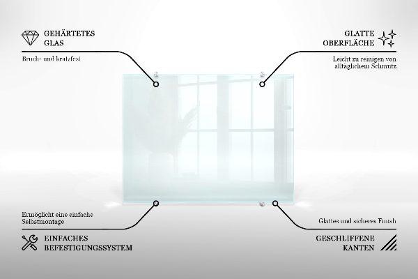 Glazen achterwand keuken Transparant 