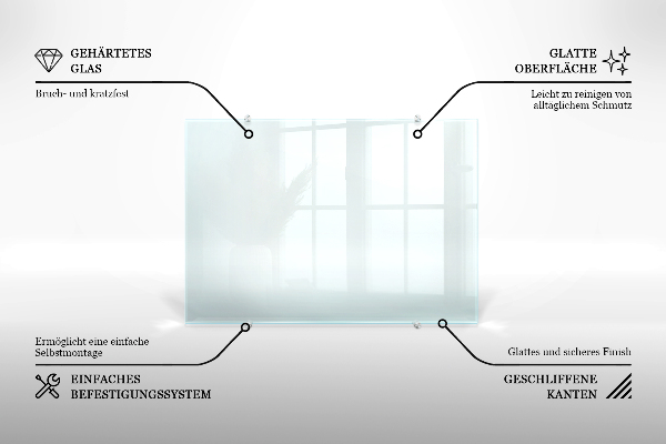 Glazen achterwand keuken Transparant 
