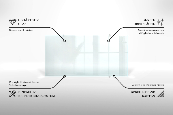 Glazen achterwand keuken Transparant 