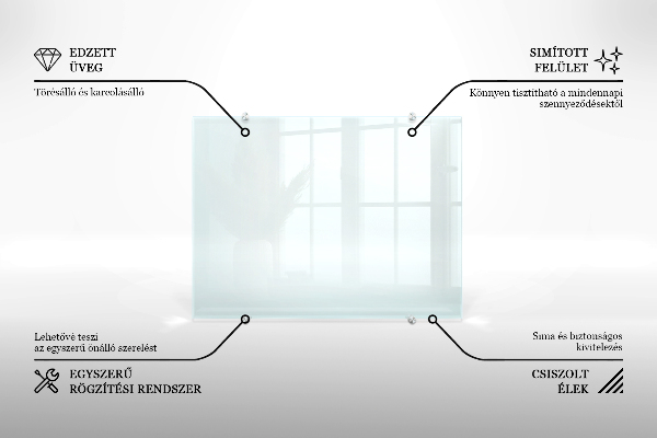 Glazen achterwand keuken Transparant 
