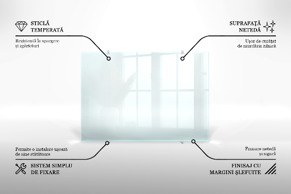 Glazen achterwand keuken Transparant 
