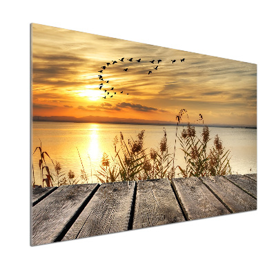 Spatplaat keuken Steiger aan het meer