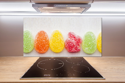 Glazen achterwand keuken Kleurrijke jellybeans