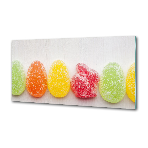 Glazen achterwand keuken Kleurrijke jellybeans