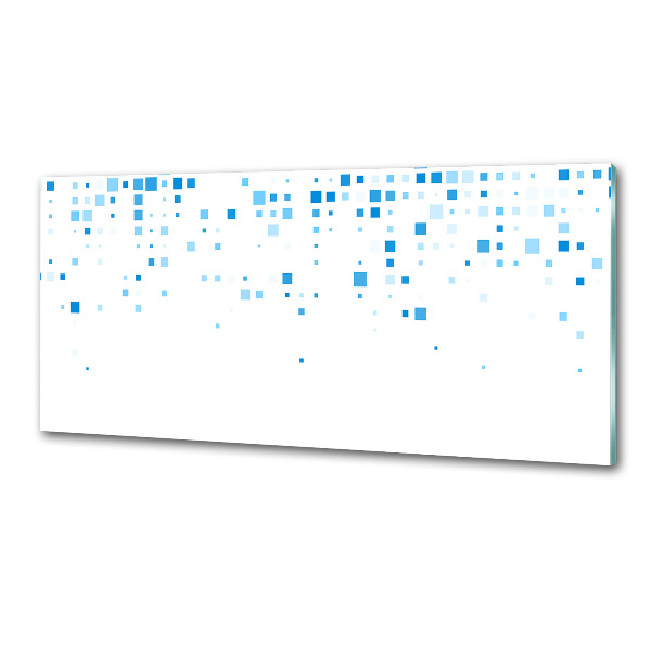 Spatplaat keuken Blauwe vierkanten