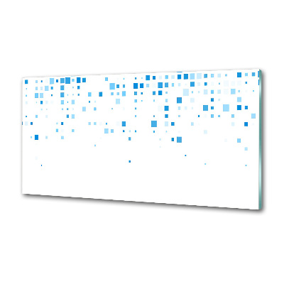 Spatplaat keuken Blauwe vierkanten