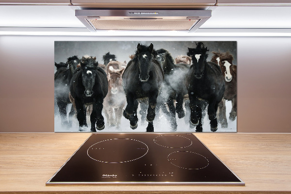 Keuken achterwand Paarden in galop