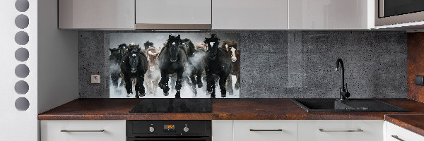 Keuken achterwand Paarden in galop