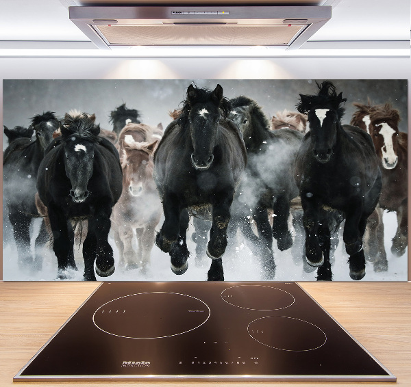 Keuken achterwand Paarden in galop
