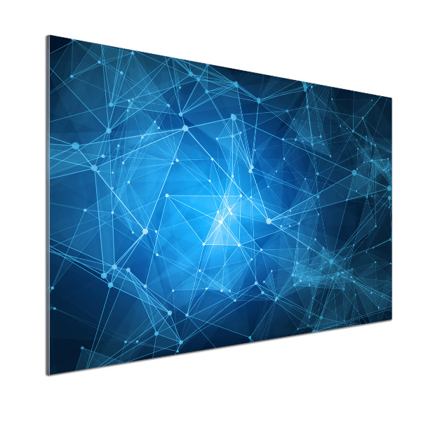 Keuken achterwand Blauwe lijnen