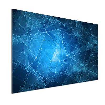 Keuken achterwand Blauwe lijnen