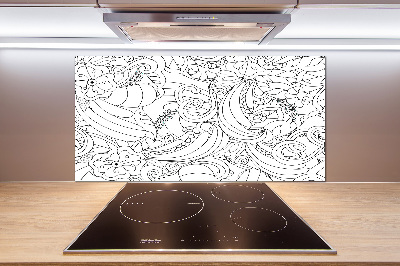 Spatscherm keuken Ornamenten