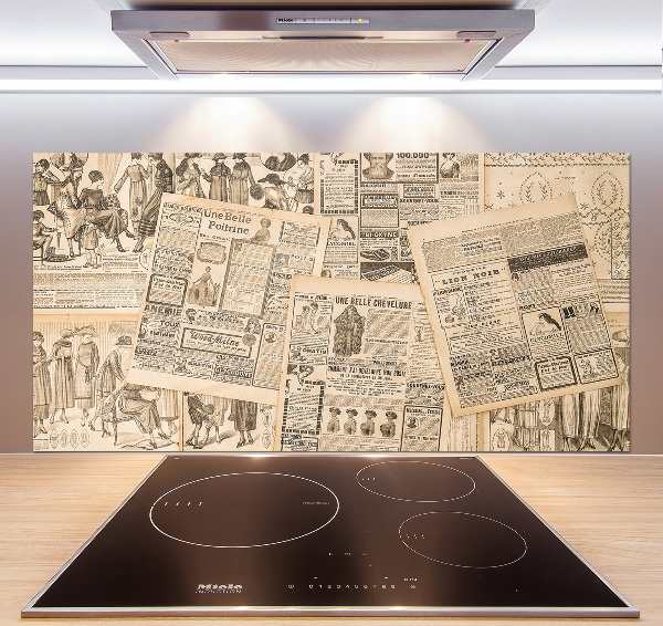 Spatplaat keuken Een oude krant