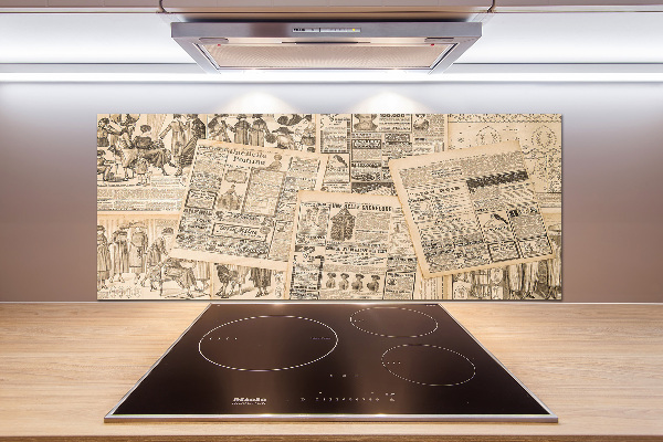 Spatplaat keuken Een oude krant