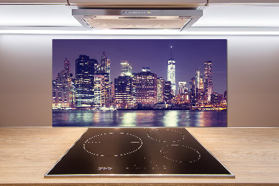 Spatplaat keuken New York 's nachts