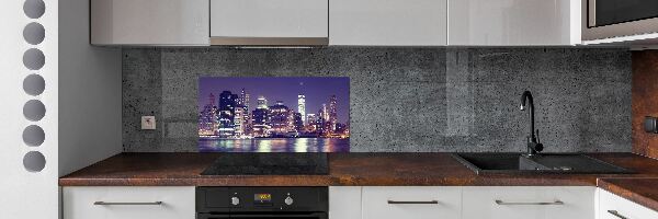 Spatplaat keuken New York 's nachts