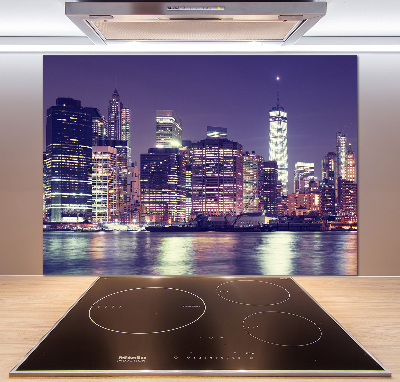 Spatplaat keuken New York 's nachts