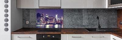 Spatplaat keuken New York 's nachts