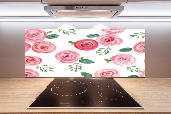 Spatplaat keuken Rozen